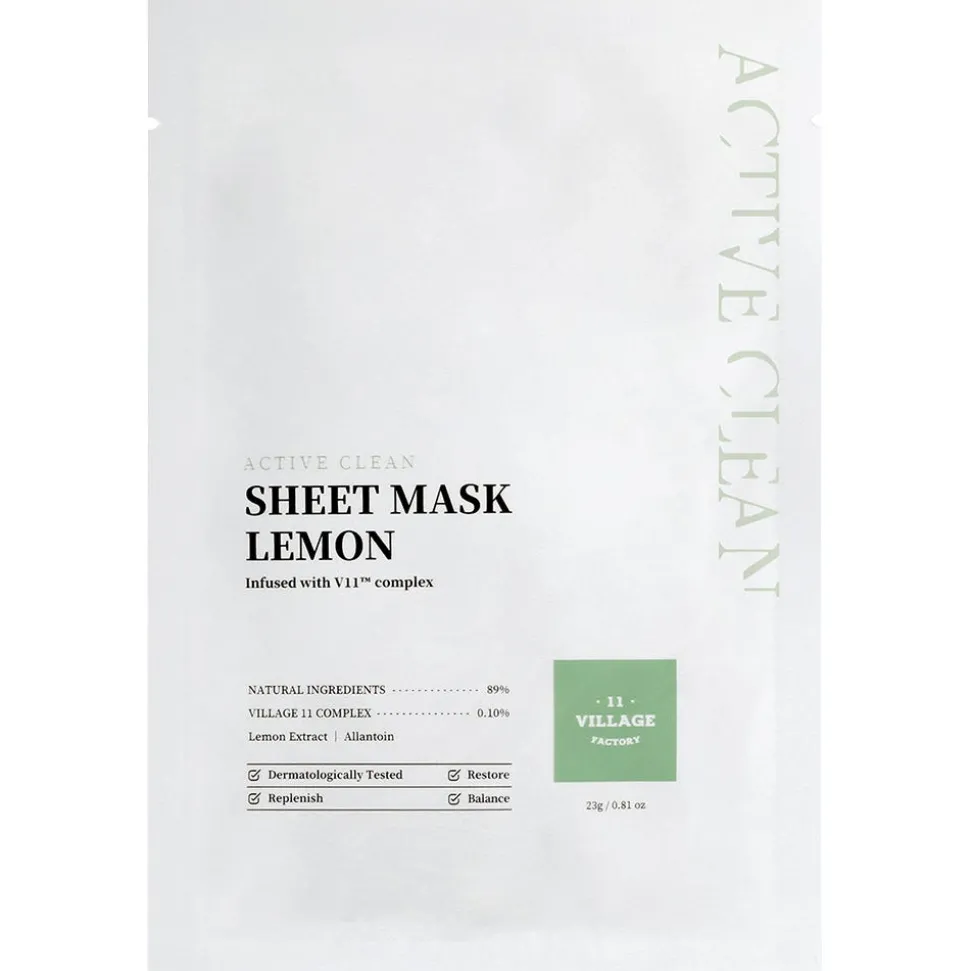 11 Village Factory Active Clean Sheet Mask Lemon