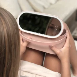 Ailoria Beautycase mit dimmbarem LED Spiegel Weiß