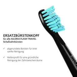 Ailoria Flash Travel Ersatzbürstenköpfe 12er Set Schwarz