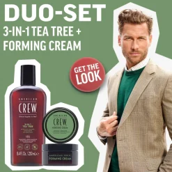 American Crew Holiday Duo Set 3-in-1 Tee Tree Shampoo + Forming Cream