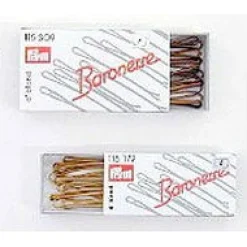 Baronesse Haarklemmen Schwarz  5 cm 12 Stück glatt