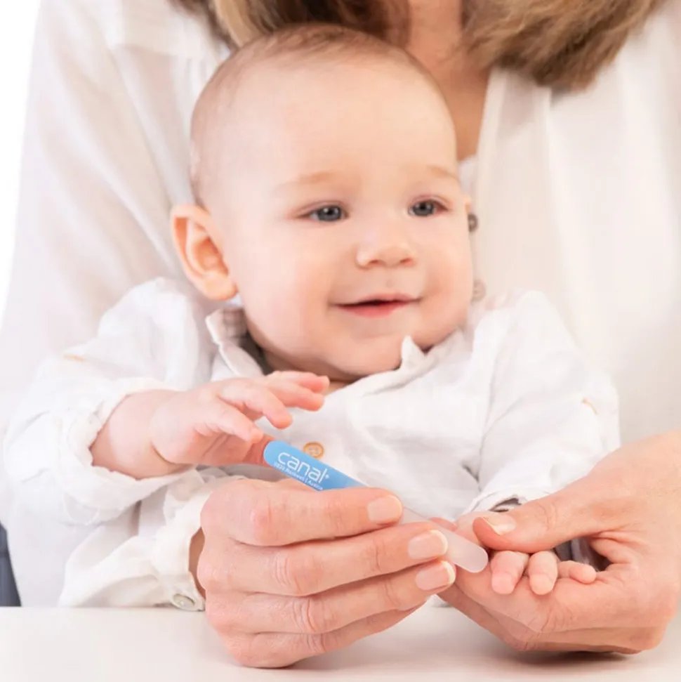 Canal Baby Glasnagelfeile blau, 90 mm