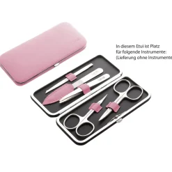 Canal Bügeletui aus Leder unbestückt Rosa