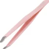 Canal Haarpinzette schräg hellrosa rostfrei 95 mm
