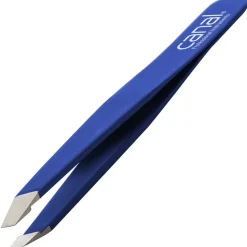 Canal Haarpinzette schräg dunkelblau rostfrei 95 mm