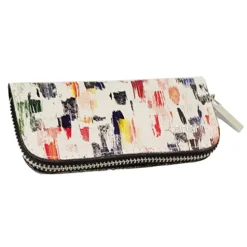 Canal Reißverschluss-Etui Leder unbestückt Dekor