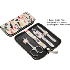 Canal Reißverschluss-Etui Leder unbestückt Dekor