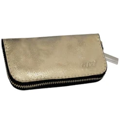 Canal Reißverschluss-Etui Leder unbestückt Gold