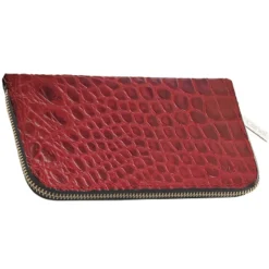 Canal Reißverschluss-Etui Leder unbestückt Kirsche