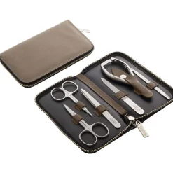 Canal RV-Etui aus Nappaleder beige, 6-teilig