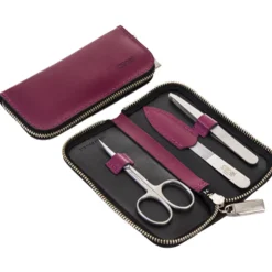 Canal RV-Etui aus Spaltleder beere, 3-teilig