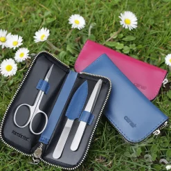 Canal RV-Etui aus Spaltleder beere, 3-teilig