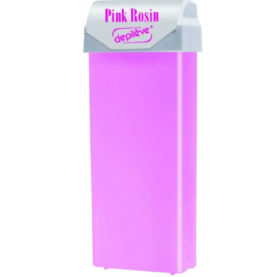 depileve Wachspatrone Pink Rosin Wax mit breitem Rollaufsatz 100 ml