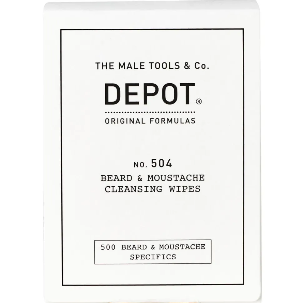 DEPOT 504 Beard & Moustache Cleansing Wipes 12er Pack