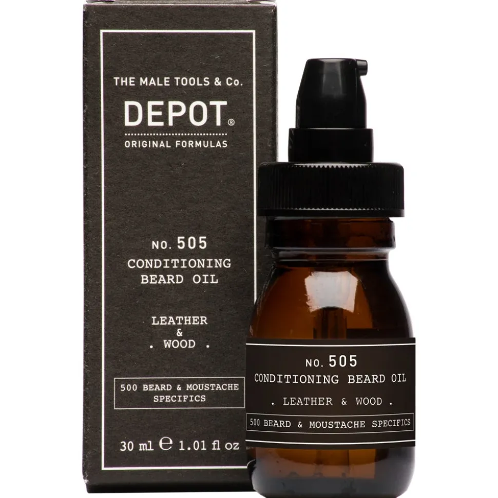 DEPOT 505 Conditioning Beard Oil Leather & Wood 30 ml