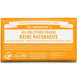 Dr. Bronner's Reine Naturseife Zitrus-Orange 140 g