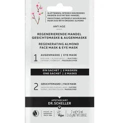 DR.SCHELLER Regenerierende Mandel Gesichts-&Augenmaske 2x5 ml