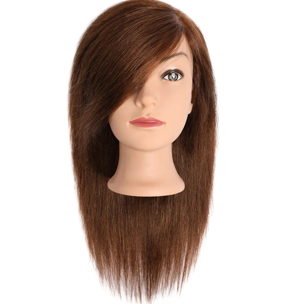 Efalock Übungskopf Emilia Naturhaar braun 35 cm