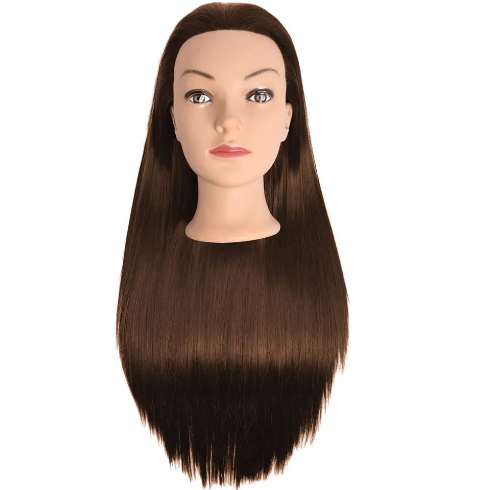 Efalock Übungskopf Emotion Lexa Synthetik-Haar braun 60 cm