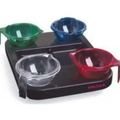 Efalock Färbetablett schwarz mit 4 farbigen Schale