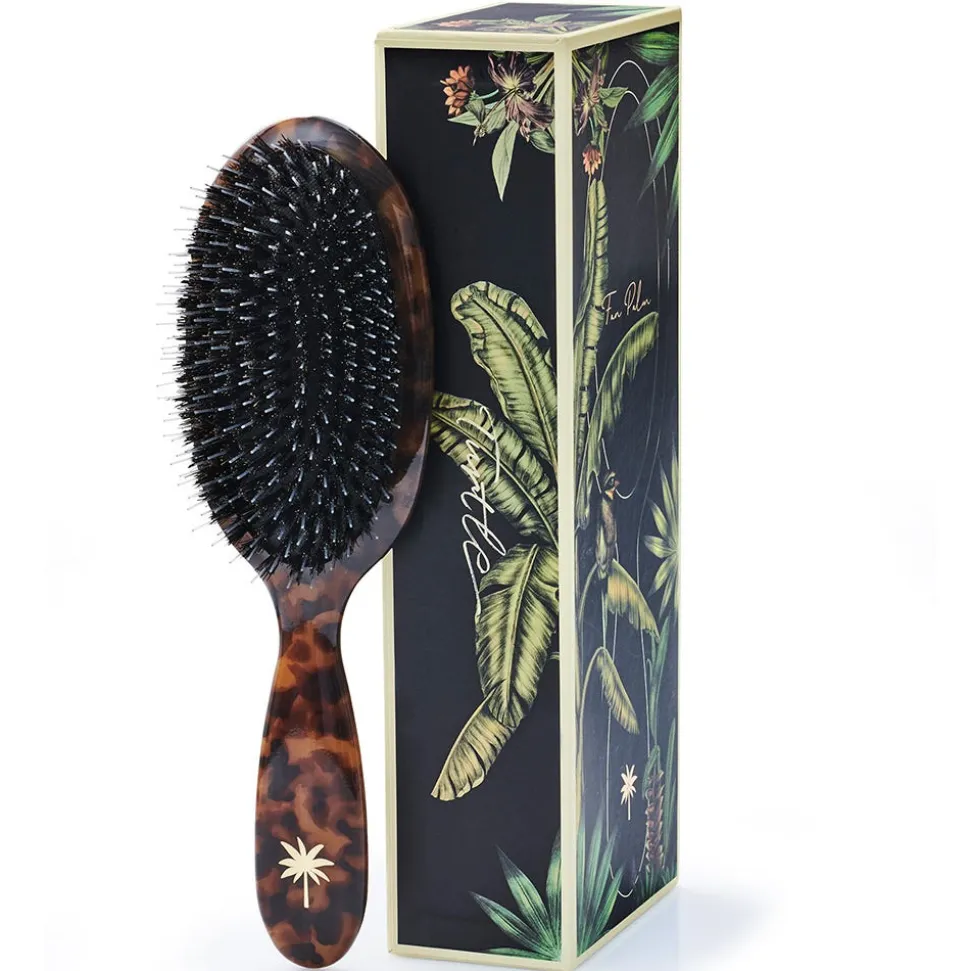 Fan Palm Boar- & Nylon Brush Turtle - Medium