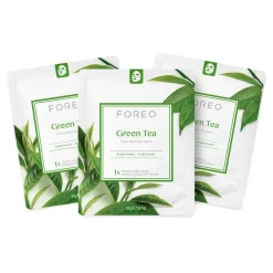 FOREO Sweden Farm To Face Collection Sheet Mask Green Tea 3 Stück