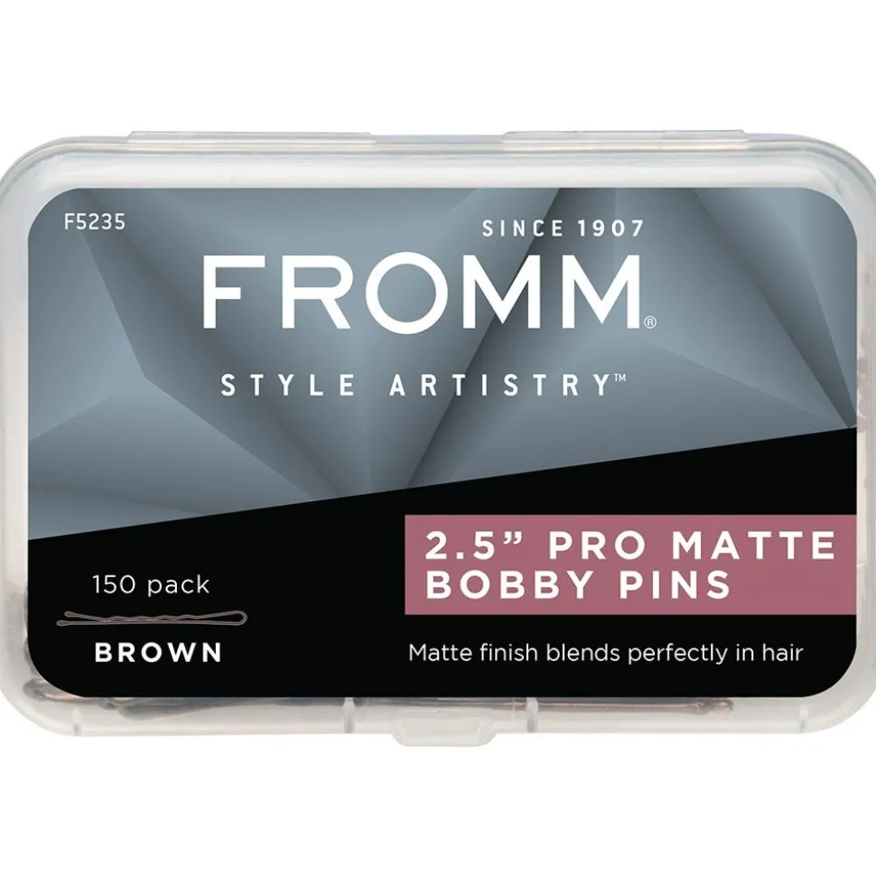 Fromm Essentials Haarklemmen Braun 2.5 Inch 150 Stück