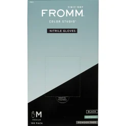 Fromm Puderfreie Nitrilhandschuhe Schwarz Medium 100 Stück