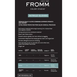 Fromm Puderfreie Nitrilhandschuhe Schwarz Medium 100 Stück