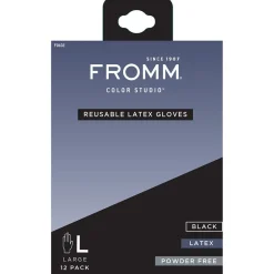 Fromm Schwarze Latexhandschuhe Large 12-er Pack