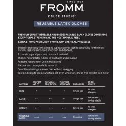 Fromm Schwarze Latexhandschuhe Large 12-er Pack