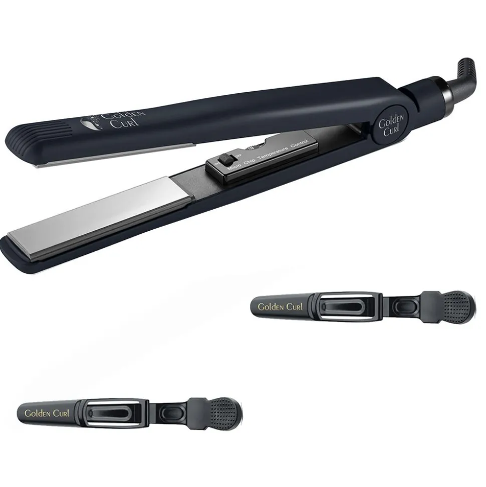 Golden Curl Tourmaline/Titanium Glätteisen (Silber)