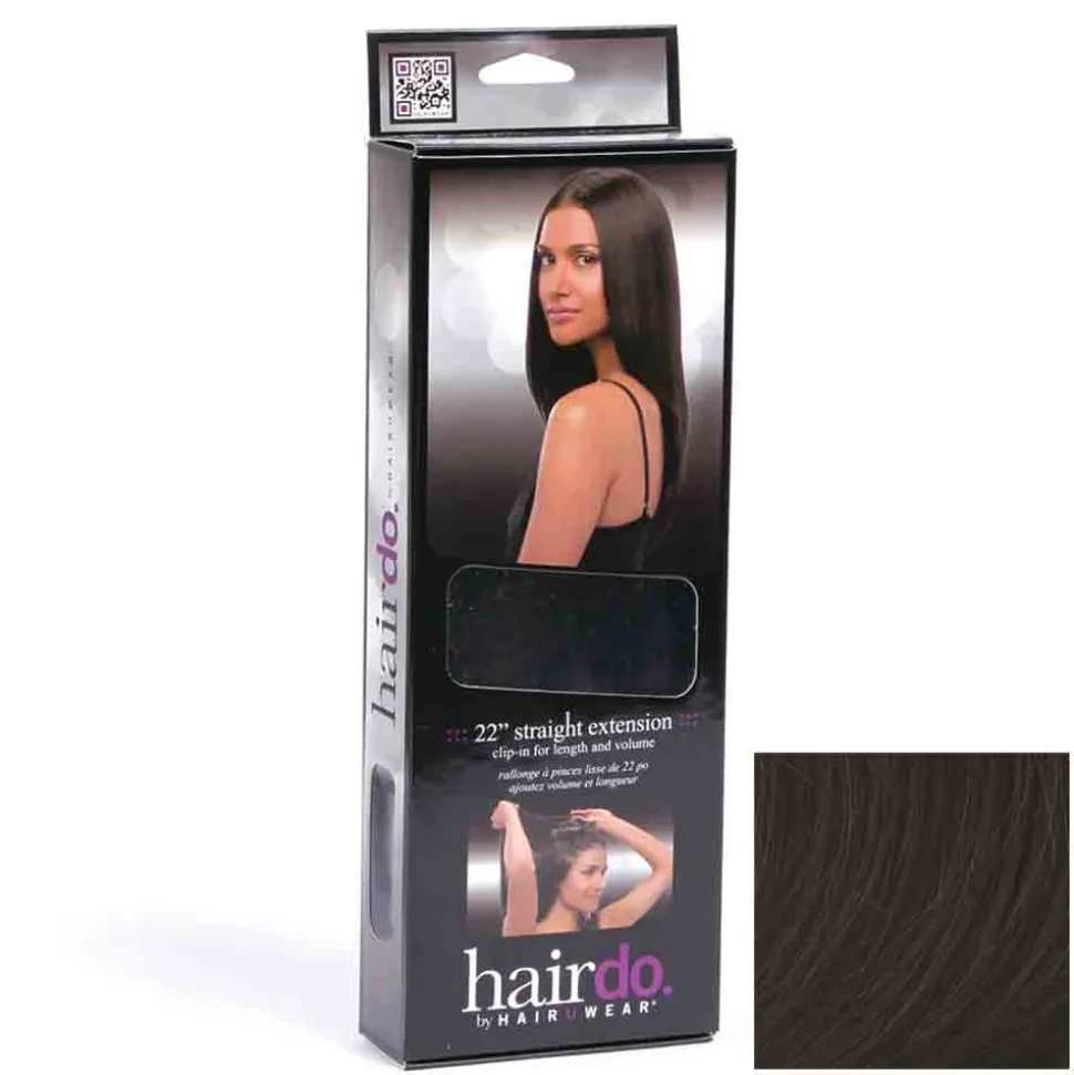 Hairdo Haarteil Clip in Straight Extension R2 ebony black 55 cm
