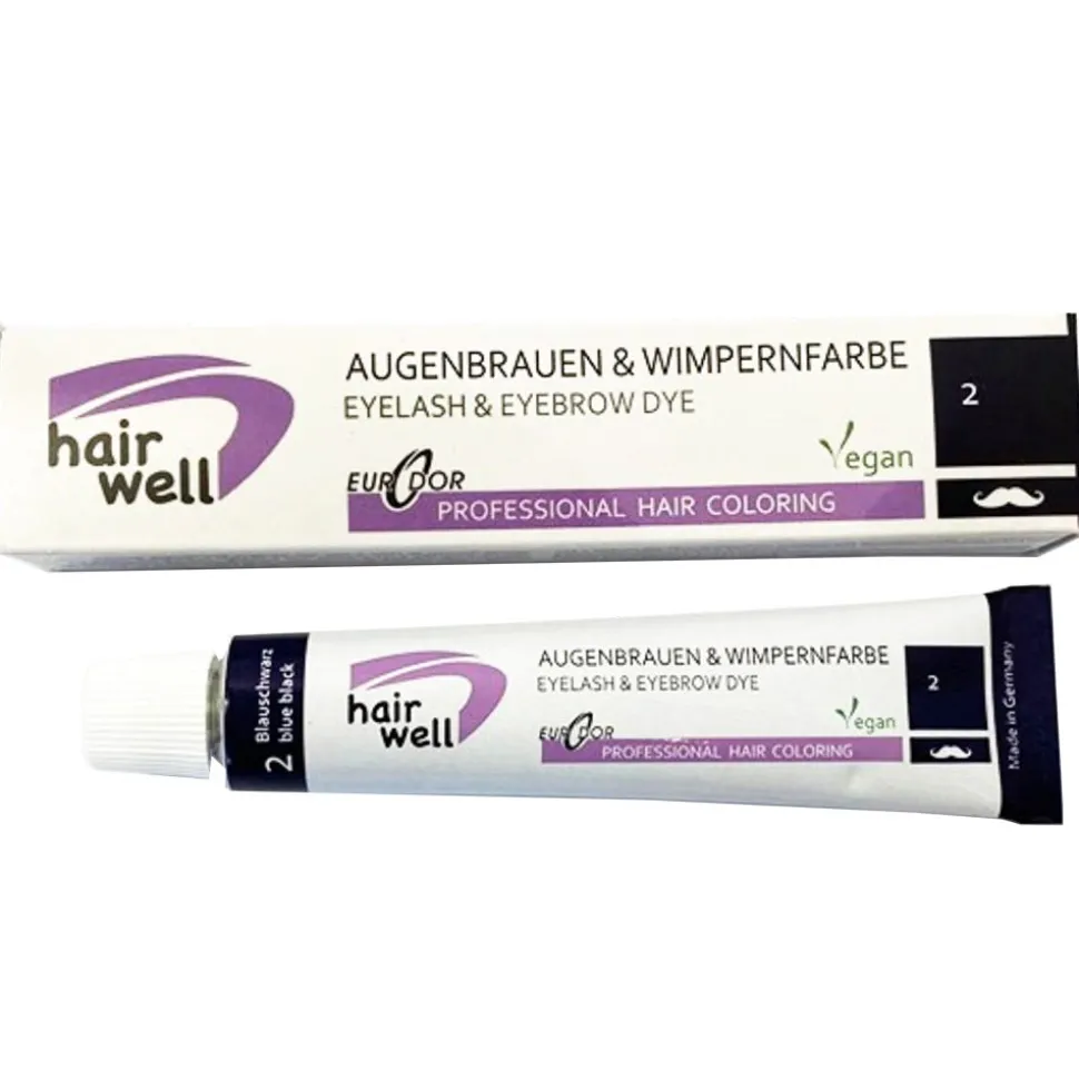 Hairwell Augenbrauen- und Wimpernfarbe Nr. 2 Blauschwarz 20 ml