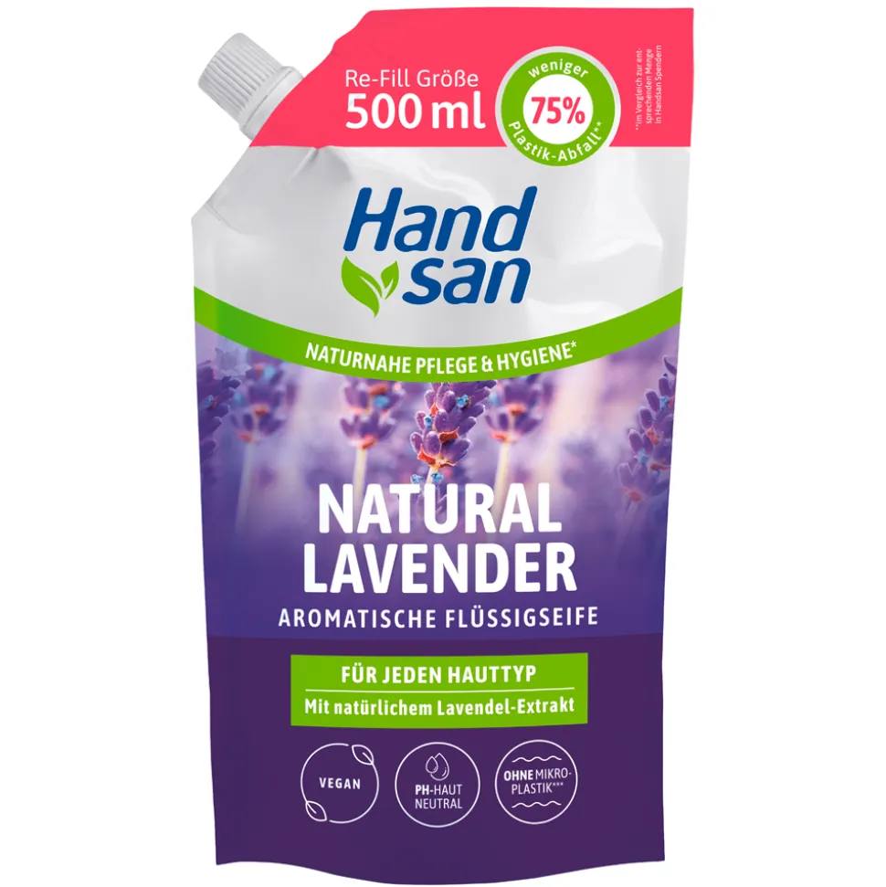 Handsan Natural Lavender Flüssigseife Nachfüllbeutel 500 ml