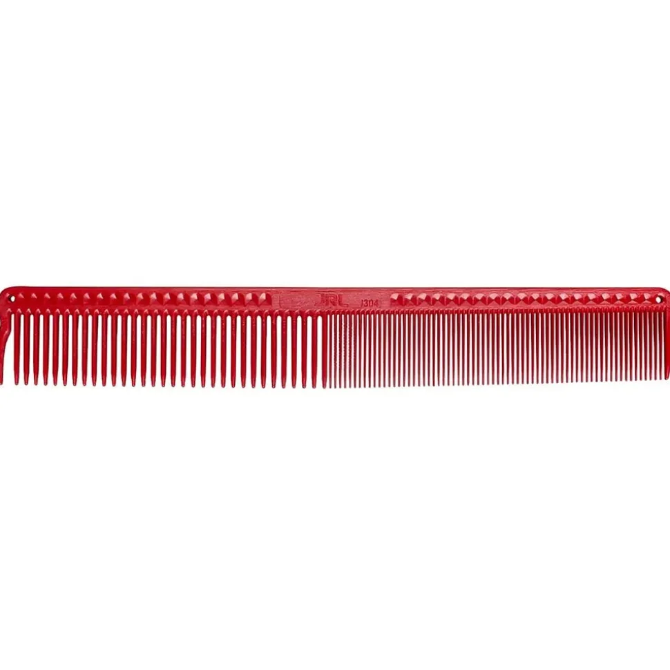 JRL Professional Fine Cutting Comb 7.4" red