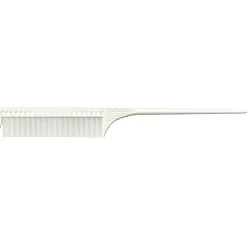 JRL Professional Fine Teeth Tail Comb 8.5" white