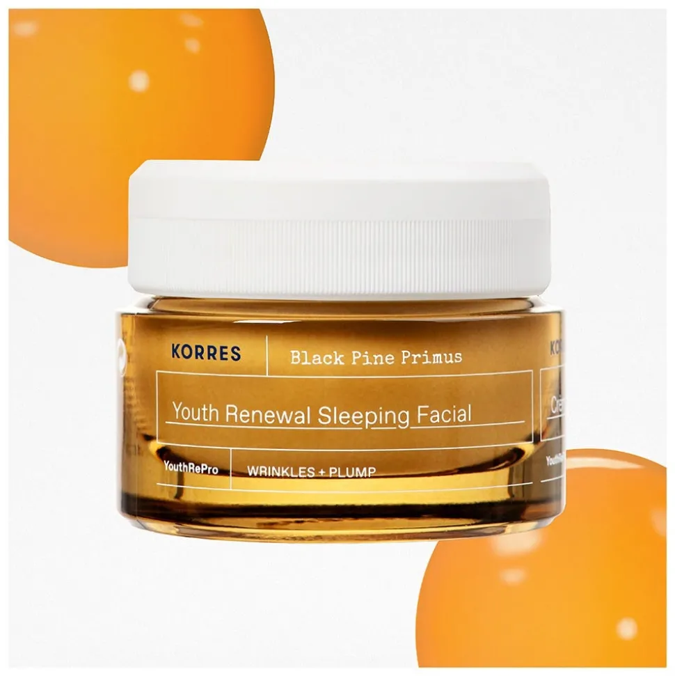 Korres BLACK PINE PRIMUS Erneuernde Nachtcreme gegen Falten 40 ml