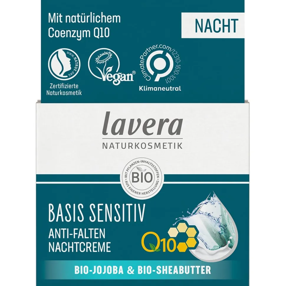 Lavera Basis Sensitiv Antifalten Nachtcreme Q10 50 ml