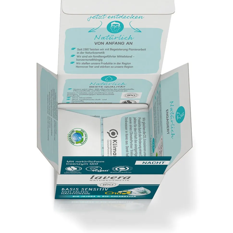 Lavera Basis Sensitiv Antifalten Nachtcreme Q10 50 ml