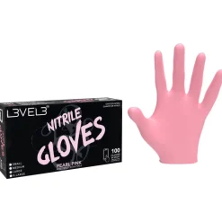 Level3 Nitrile Gloves Large Pearl Pink