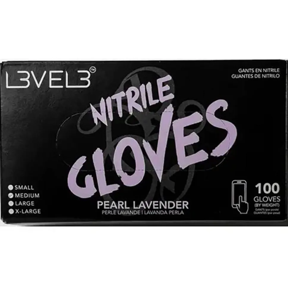 Level3 Nitrile Gloves Large Pearl Lavender
