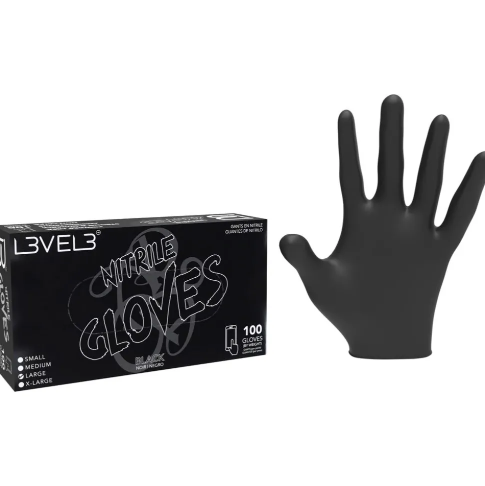 Level3 Nitrile Gloves X-Large Black