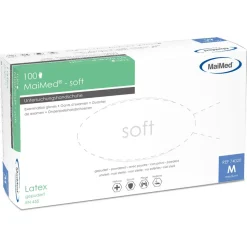 MaiMed Latexhandschuhe Weiß 100 Stück Gr.  M