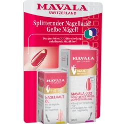 Mavala Duo - Splitternder Nagellack, gelbe Nägel