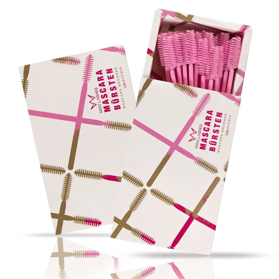 Miss Lashes Mascarabürsten rosa 100 Stück