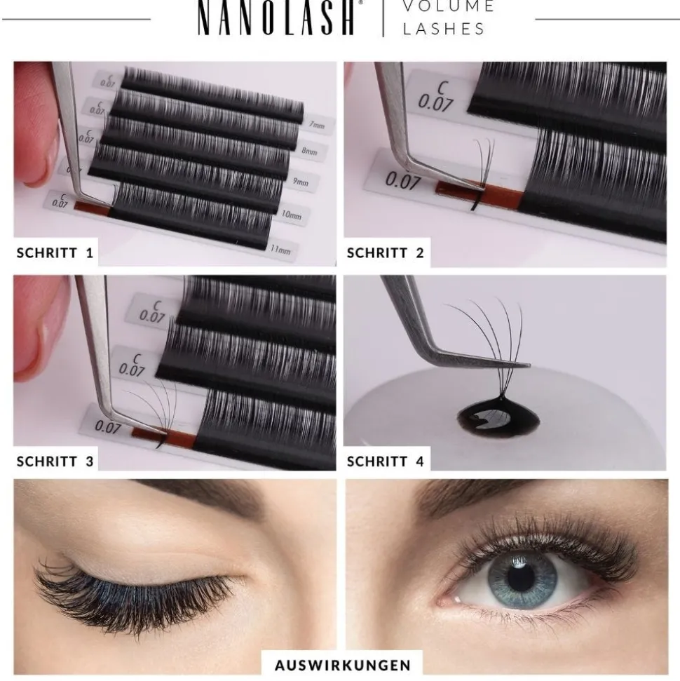 Nanolash Volume Lashes 0.12 D 6-13mm