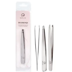 NICLAY Augenbrauen Pinzette Diamant beschichtet