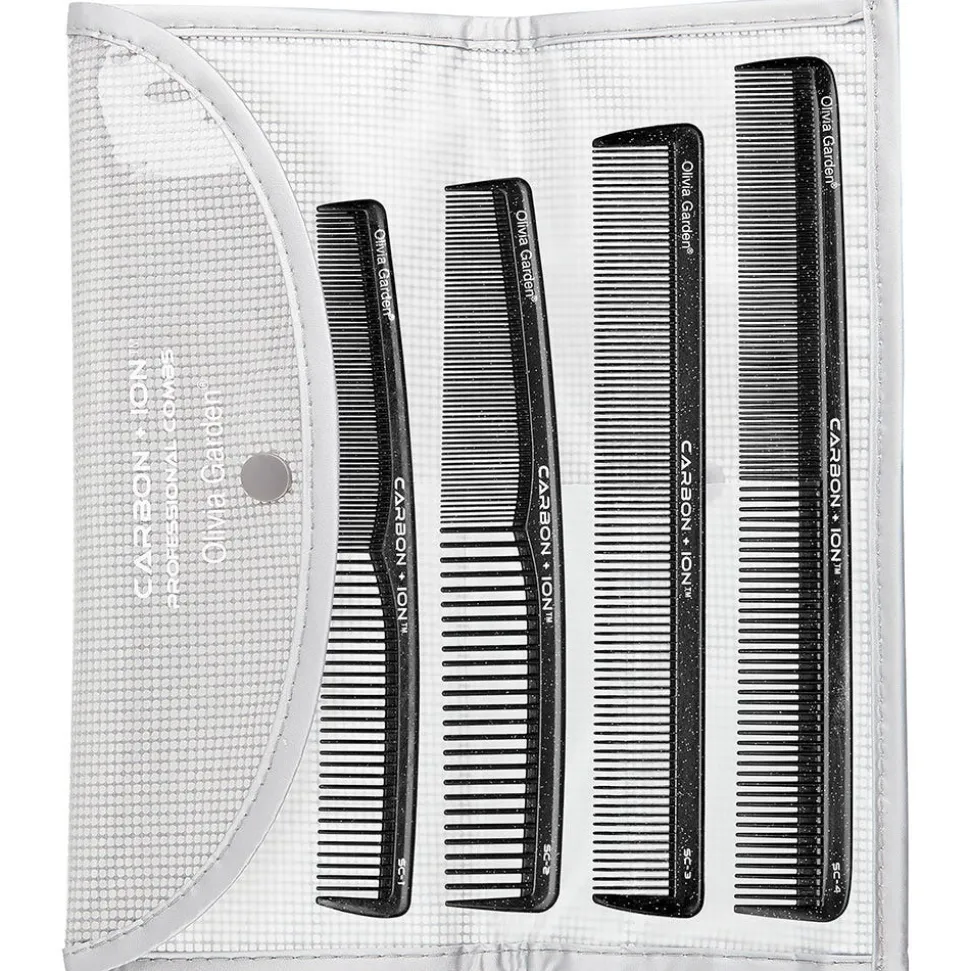 Olivia Garden Carbon + Ion SC-Kämme 4er Set