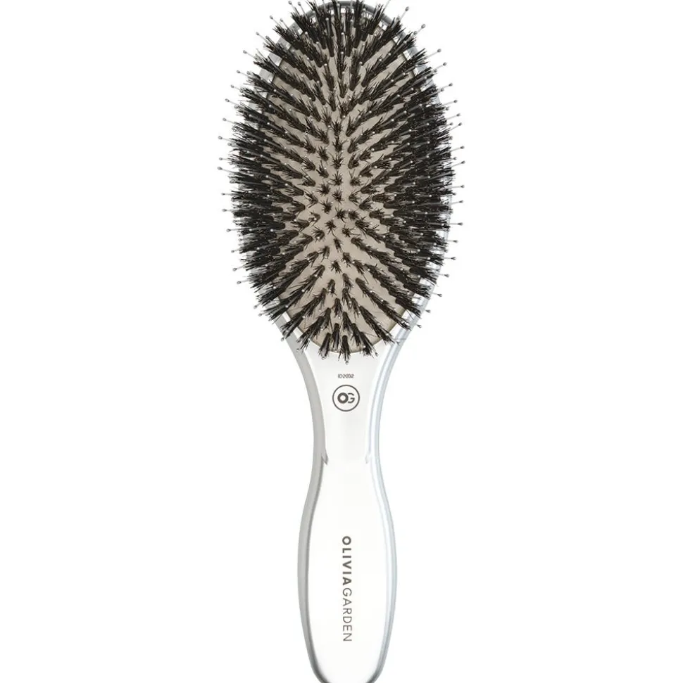 Olivia Garden CARE OVAL Boar & Nylon Bristles Silver